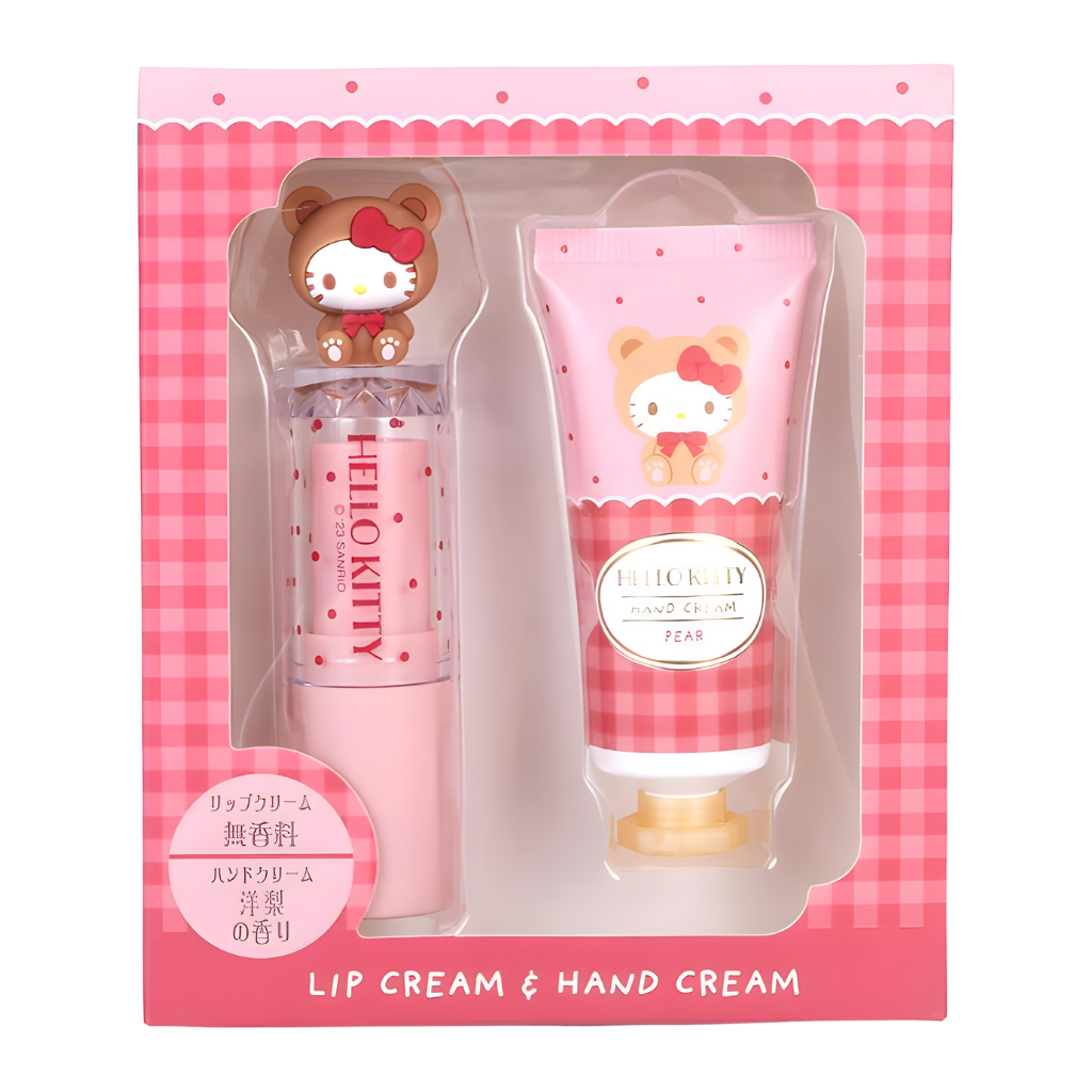 Hello Kitty Lip Cream & Hand Cream Set Moisturizing Bear Motif Sanrio Character