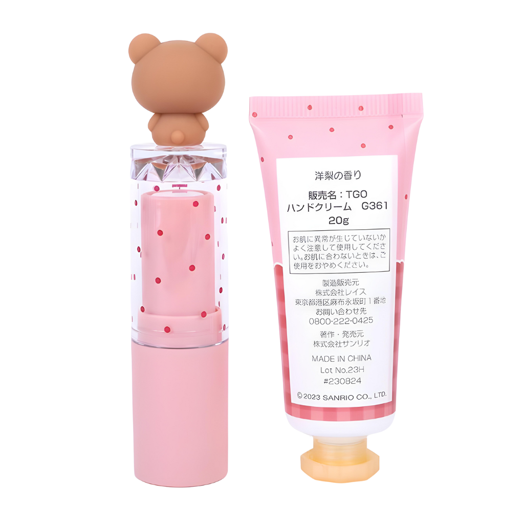 Hello Kitty Lip Cream & Hand Cream Set Moisturizing Bear Motif Sanrio Character